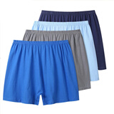 伦洛弗棉四角裤头棉中老年人爸爸父亲内裤男士大码宽松肥佬阿罗裤 男士混色四条装（四角） 3XL