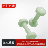 京东京造 彩色浸塑哑铃 男士女士儿童家用小哑铃 纯铁健身器材 2KG两只装