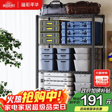 溢彩年华置物架落地货架多功能杂物架多层厨房储物架【层高可调90cm】2397