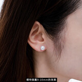 天使之泪S925银淡水珍珠耳钉珍珠耳饰简约百搭素耳钉9-10mm