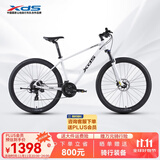 喜德盛山地自行车黑客500 X6铝合金车架27.5大轮径 油压碟刹24速变速 26款白/灰黑15.5寸(适合身高155-170cm）