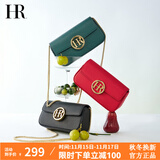 HR赫莲娜包包女包时尚女小方包头层牛皮单肩包简约链条包生日礼物 红色