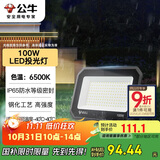 公牛（BULL）LED投光灯户外庭院工厂园林灯露营灯 IP65防水等级100W-6500K白光