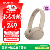 索尼（SONY）WH-CH520 无线蓝牙耳机头戴式电脑手机学习游戏音乐耳机通用适用于安卓苹果 米色