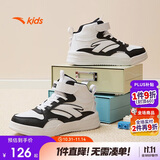 安踏（ANTA）儿童运动鞋男大童2024秋冬百搭小白鞋魔术贴高帮板鞋A12438002
