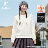 乔丹加绒卫衣女士秋季超暖绒外套运动休闲套头衫宽松圆领长袖上衣