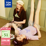唐狮（TonLion）2025短袖T恤女半袖体恤chic宽松上衣