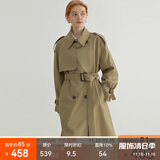 fano studios范洛Fano 经典廓形气质风衣外套女中长款经典英伦风系带2025秋季 卡其色 M （第二批）