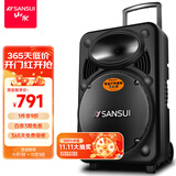 山水（SANSUI）A15-66 15吋广场舞音响 大功率户外音响移动便携式蓝牙拉杆音响 卡拉ok一体机吉他舞台演出K歌音箱 基础版（拉杆音箱+无话筒）