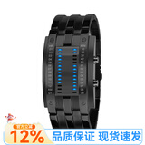 时刻美（skmei）手表男女电子表时尚创意运动手表初高中生青少年防水闹钟腕表0926 合金版-黑色大号(防水)