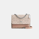 蔻驰（COACH）KLARE18奢侈品女包肩斜挎包豆沙拼卡其色CW206SVPWH生日礼物