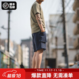 马登工装美式P44针织短裤男大口袋运动五分卫裤阿美咔叽日系休闲裤夏 藏青色 L
