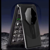 LG翻盖老人手机老人机翻盖手机超大音量大屏幕大字超长待机折叠屏 黑色