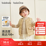 巴拉巴拉童装儿童羽绒马甲女童男童小童外套2025新款秋冬宝宝衣服保暖软萌 卡其象仔50617-白鸭绒 110 充绒量16.6g