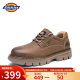 Dickies男士休闲鞋男低帮英伦风潮鞋工装鞋时尚百搭商务鞋子 褐色 42 