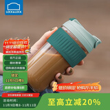 乐扣乐扣（LOCK&LOCK）咖啡杯耐热玻璃水杯子男女学生便携式双饮吸管杯随手杯500ML绿色