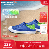 Skechers斯凯奇儿童洞洞鞋夏季凉鞋男女童涉水溯溪鞋防滑沙滩拖鞋91995L 男童/蓝色/柠檬色/BLLM 35
