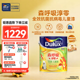 多乐士淳零无添加竹炭全效儿童漆室内油漆抗病毒抗菌内墙乳胶漆 A8206 单桶 白漆 不可调色 5L*1件