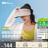 蕉下（beneunder）防晒帽子女黑胶空顶帽遮阳帽防紫外线遮脸太阳帽BM569粉