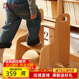香木语实木梯凳宝宝洗手间防滑脚踩凳幼儿孩童门口换鞋凳床边步梯小板凳