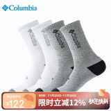 Columbia哥伦比亚袜子男女款透气舒适休闲袜 4双装 RCS740 AS1 L