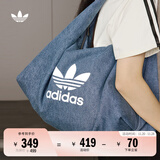 adidas「云朵包」牛仔风大容量运动挎包女子阿迪达斯官方三叶草 制服蓝 NS