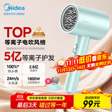 美的（Midea）5亿等离子护发电吹风 家电国家补贴吹风筒 1800W大功率 负离子吹风机 FJ308 节日/生日礼物推荐