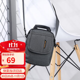 高尔夫GOLF单肩包男士休闲帆布迷你斜挎包防泼水潮流帆布包百搭小包随身挂包时尚手机包5I596335J灰色