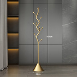 新房子意式轻奢衣帽架落地卧室床边个性放衣服收纳架子简易家用挂衣架 橄榄树款：纳米金（实心底座）