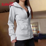 班尼路（Baleno）收腰连帽卫衣外套女2025年春秋季潮流时尚舒适亲肤校园风上衣开衫