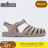 梅丽莎（melissa）新款时尚编织女士简约通勤果冻罗马凉鞋32408 哑光米色 (AZ228) 37