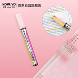 国誉(KOKUYO)双色荧光笔Beetle Tip甲壳虫学生用考试复习重点标记笔 黄/粉1支 PM-L303-1-1P