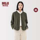 无印良品（MUJI） 女式 抓绒 开衫 外套 外衣 长袖 25年秋季新品 女装 BB2T4C5A 卡其绿 L （165/88A）