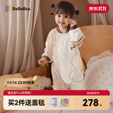 bebebus婴儿睡袋春秋冬恒温儿童睡衣四季通用暖宝宝pro分腿防踢被双层L码