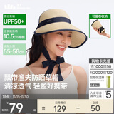 蕉下（beneunder）遮阳帽子女草帽防晒帽太阳帽便携飘带帽蛋卷GP745金