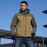 龙牙二代龙牙战鹰战术羽绒服冬季高蓬防风通勤羽绒服扛静电鹅绒服 鳄色/苔原绿 S 170/92A