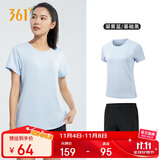 361°跑步运动套装女士夏季衣服新款休闲短袖短裤两件套662414001H-5