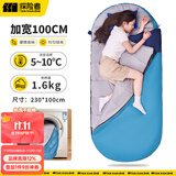 探险者（TAN XIAN ZHE）户外睡袋成人加厚加大加宽室内午休露营酒店隔脏睡袋防寒秋冬季 【加宽无束缚5~10℃】浅蓝1.6KG