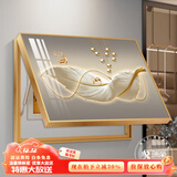 瑞尚（RUISHANG） 遮挡电表箱装饰画配电箱可推拉壁画客厅挂画有框电源箱开关盒 金鹿凤羽 60*40可覆盖（横50竖30）晶瓷面