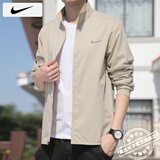 耐克（NIKE）外套男装上衣 25冬季新款运动服梭织立领防风衣休闲透气速干夹克 沙漠卡其/晒图退10 L 【175】体重130~150斤左右