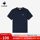 乐卡克法国公鸡夏季圆领短袖T恤 L242UECA0301 藏青色 XL