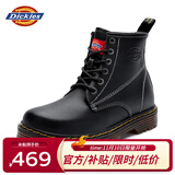 Dickies马丁靴男靴2025秋冬百搭靴子男高帮黑色皮靴英伦短靴加绒工装鞋子 黑色S28（男款） 43 【偏大一码，适合运动鞋44】