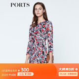 PORTS宝姿商场同款 春夏新品女装圆领花色印花修身连衣裙LN8D223HPP028 黑色印花 XS (2)