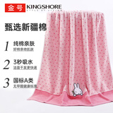 金号毛巾 米菲系列 纯棉吸水浴巾卡通洗澡裹巾 单条装红色150*80cm