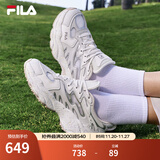 斐乐（FILA）官方女鞋老爹鞋运动鞋杨幂同款夏新款蕨草鞋休闲鞋 磨菇灰色/白中白-OB 37.5