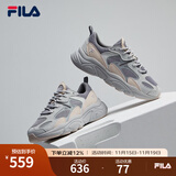 FILA【男女同款】斐乐情侣跑步鞋复古老爹鞋火星鞋潮流时尚舒适老爹鞋 女-合金灰/日岩灰-AG 36