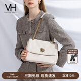 VANESSA HOGAN VH包包女包茵然软包2025夏季轻奢链条单肩斜挎包生日礼物送女友 米白大号（容量升级）