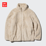 优衣库女装男装长绒摇粒绒拉链茄克/长袖外套夹克470137 459794 470137/30浅米色 M