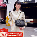 红谷女士包包女包时尚菱格链条单肩包牛皮斜挎包小方包生日礼物送女友