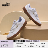 彪马（PUMA）经典复古透气小白鞋男女简约百搭休闲板鞋CARACAL 369863 白-金色-06 37.5